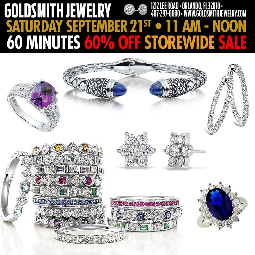 60% Off For 60 Minutes Entire Store of Goldsmith Jewelry Shoppe