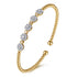 14K Yellow Gold Bujukan Diamond Split Bangle