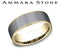 Men's Wedding Band, 14K Yellow Gold Fluted Design with Tantalum Center, 7.5MM