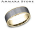 Men's Wedding Band, 14K Yellow Gold Fluted Design with Tantalum Center, 7.5MM
