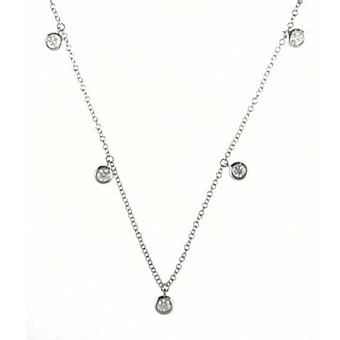 14K White Gold Diamond Necklace