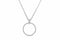 Afarin Necklaces 18K White Gold Diamond Circle Necklace