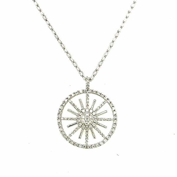 Afarin Necklaces 18K White Gold Diamond Fashion Necklace