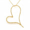 Afarin Necklaces 18K Yellow Gold Open Diamond Heart Necklace