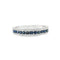 Afarin Rings 18K White Gold Blue Sapphire and Diamond Band
