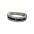 Afarin Rings 18K White Gold Blue Sapphire and Diamond Band