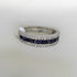 Afarin Rings 18K White Gold Blue Sapphire and Diamond Band