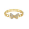 Afarin Rings 18K Yellow Gold Diamond Butterfly Ring