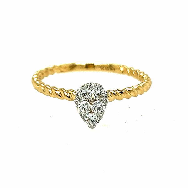 Afarin Rings 18K Yellow Gold Diamond Cluster Ring