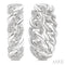 Ashi Earrings Silver Curb & Cuban Diamond Hoop Earrings