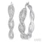 Ashi Earrings Silver Infinity Diamond Fashion Hoop Earrings