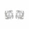 Ashi Earrings Silver Pearl Swirl Diamond Earrings