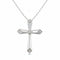 Ashi Necklaces Silver Cross Diamond Fashion Pendant