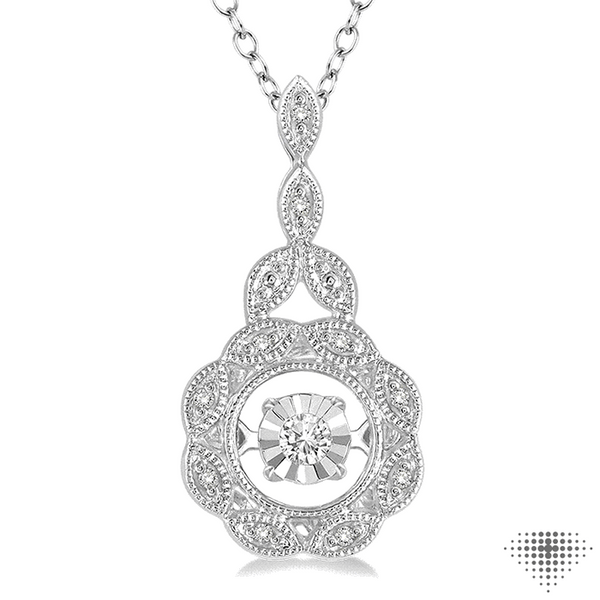 Ashi Necklaces Sterling Silver Emotion Diamond Fashion Pendant