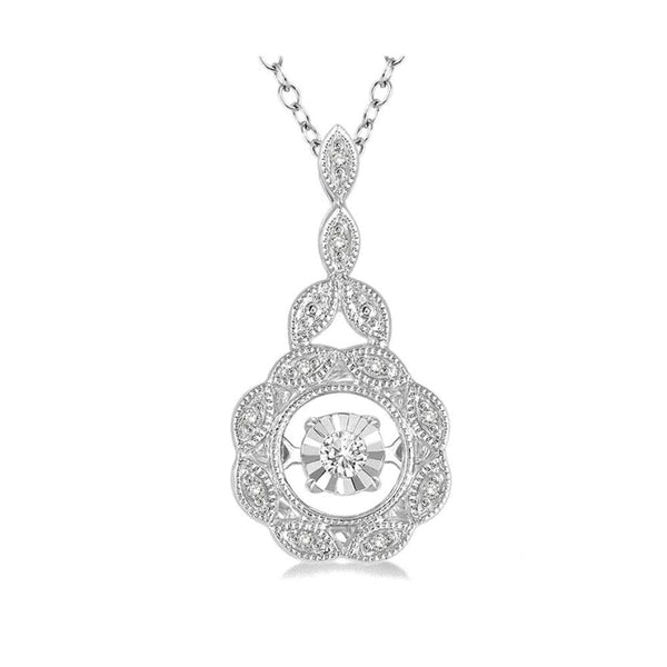 Ashi Necklaces Sterling Silver Emotion Diamond Fashion Pendant