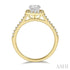 Ashi Rings 14K Yellow Gold .25ct Round Center Halo Diamond Engagement Ring