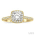 Ashi Rings 14K Yellow Gold .25ct Round Center Halo Diamond Engagement Ring