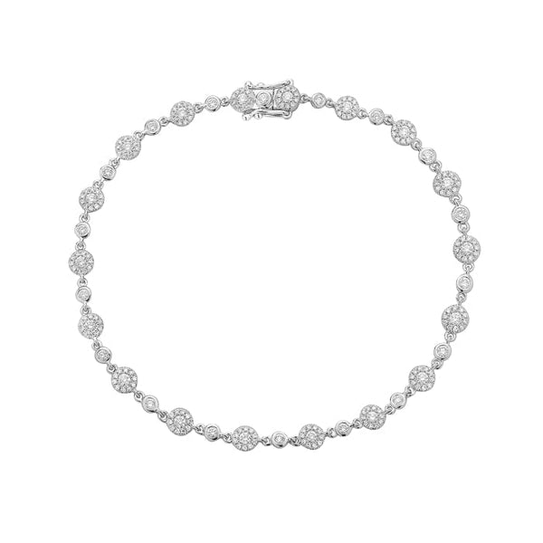 Bassali Bracelets 14K White Gold Diamond Bracelet