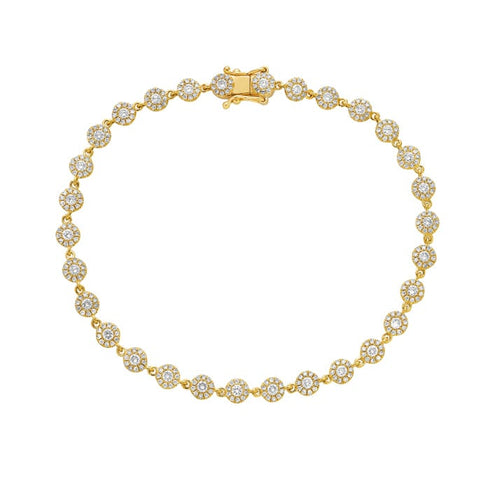 Bassali Bracelets 14K Yellow Gold Diamond Bracelet