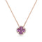 Bassali Necklaces 14K Rose Gold Pink Sapphire & Diamond Necklace