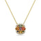 Bassali Necklaces 14K Yellow Gold Multi Sapphire and Diamond Necklace