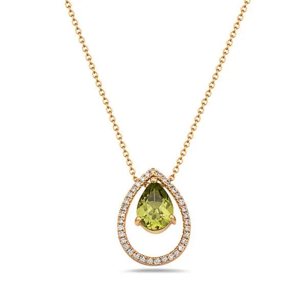 Bassali Necklaces 14K Yellow Gold Peridot Necklace