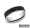 Benchmark Men's Wedding Bands 10 Men's Wedding Band, 14K White Gold with Forged Black Carbon Fiber, 6.5MM