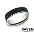 Benchmark Men's Wedding Bands 10 Men's Wedding Band, 14K White Gold with Forged Black Carbon Fiber, 6.5MM