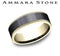 Benchmark Men's Wedding Bands 10 Men's Wedding Band, 14K Yellow Gold Knurled Edge with Black Titanium Center, 7MM