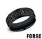 Benchmark Men's Wedding Bands 10 Men's Wedding Band, Black Cobalt with Carbon Fiber Center