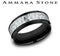 Benchmark Men's Wedding Bands 10 Men's Wedding Band, Black Tantalum with Hammered 14K White Gold