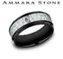 Benchmark Men's Wedding Bands 10 Men's Wedding Band, Black Tantalum with Hammered 14K White Gold