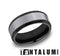 Benchmark Men's Wedding Bands 10 Men's Wedding Band, Black with Satin Tantalum Center, 8MM
