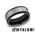 Benchmark Men's Wedding Bands 10 Men's Wedding Band, Black with Satin Tantalum Center, 8MM