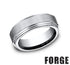 Benchmark Men's Wedding Bands 10 Men's Wedding Band, Cobalt Chrome Band, 8MM, Comfort Fit