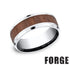 Benchmark Men's Wedding Bands 10 Men's Wedding Band, Cobalt Chrome with Rose Wood Inlay, 8MM, Comfort Fit