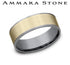 Benchmark Men's Wedding Bands 10 Men's Wedding Band, Gray Tantalum with 14K Satin Yellow Gold Center, 7.5MM