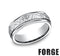 Benchmark Men's Wedding Bands 10 Men's Wedding Band, Hammered Cobalt Chrome, 7MM, Comfort Fit