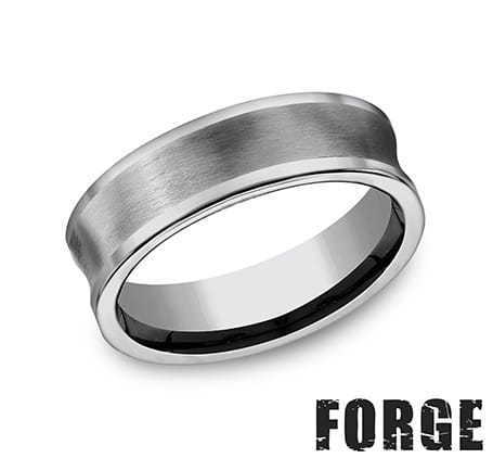 Benchmark Men's Wedding Bands 10 Men's Wedding Band, Satin Finish Tungsten, 7MM