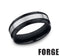 Benchmark Men's Wedding Bands 10 Men's Wedding Band, Tungsten Band with Ceramic Edge, 7MM