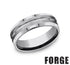 Benchmark Men's Wedding Bands 10 Men's Wedding Band, Tungsten Band with Satin Center, Beveled Edge, 7MM
