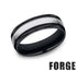 Benchmark Men's Wedding Bands 10 Men's Wedding Band, Tungsten Center with Rounded Ceramic Edge, 7MM