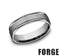 Benchmark Men's Wedding Bands 10 Men's Wedding Band, Tungsten, Satin Center 6MM