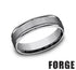 Benchmark Men's Wedding Bands 10 Men's Wedding Band, Tungsten, Satin Center 6MM