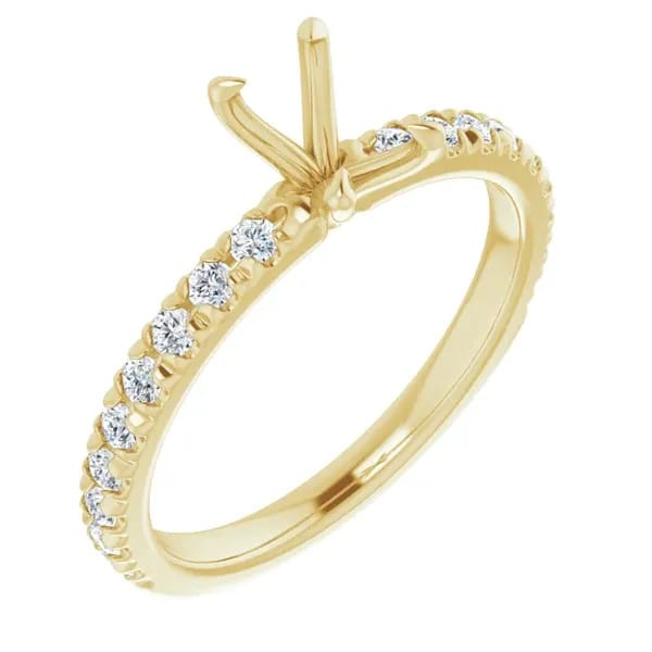 Diamonds Forever Engagement Rings Yellow Gold Diamond Ring Setting