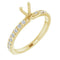 Diamonds Forever Engagement Rings Yellow Gold Diamond Ring Setting