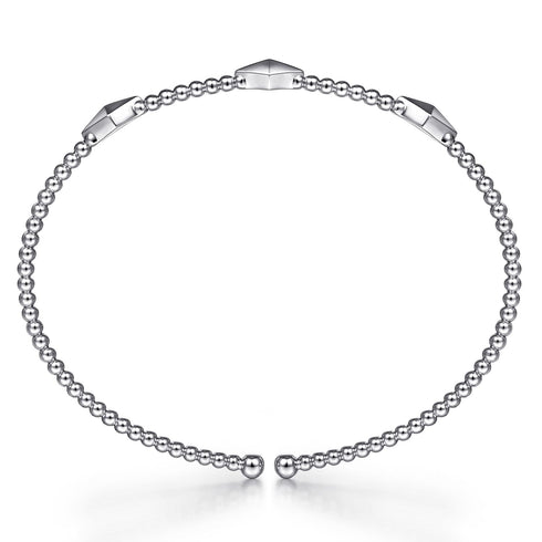Gabriel & Co. Bracelets 14K White Gold Bujukan Pyramid Stations Bangle