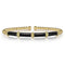 Gabriel & Co. Bracelets 14K Yellow Gold Bujukan Beads Split Bangle with Black Enamel