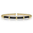 Gabriel & Co. Bracelets 14K Yellow Gold Bujukan Beads Split Bangle with Black Enamel
