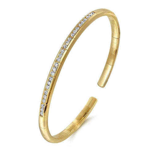 Gabriel & Co Bracelets 14K Yellow Gold Diamond Bangle